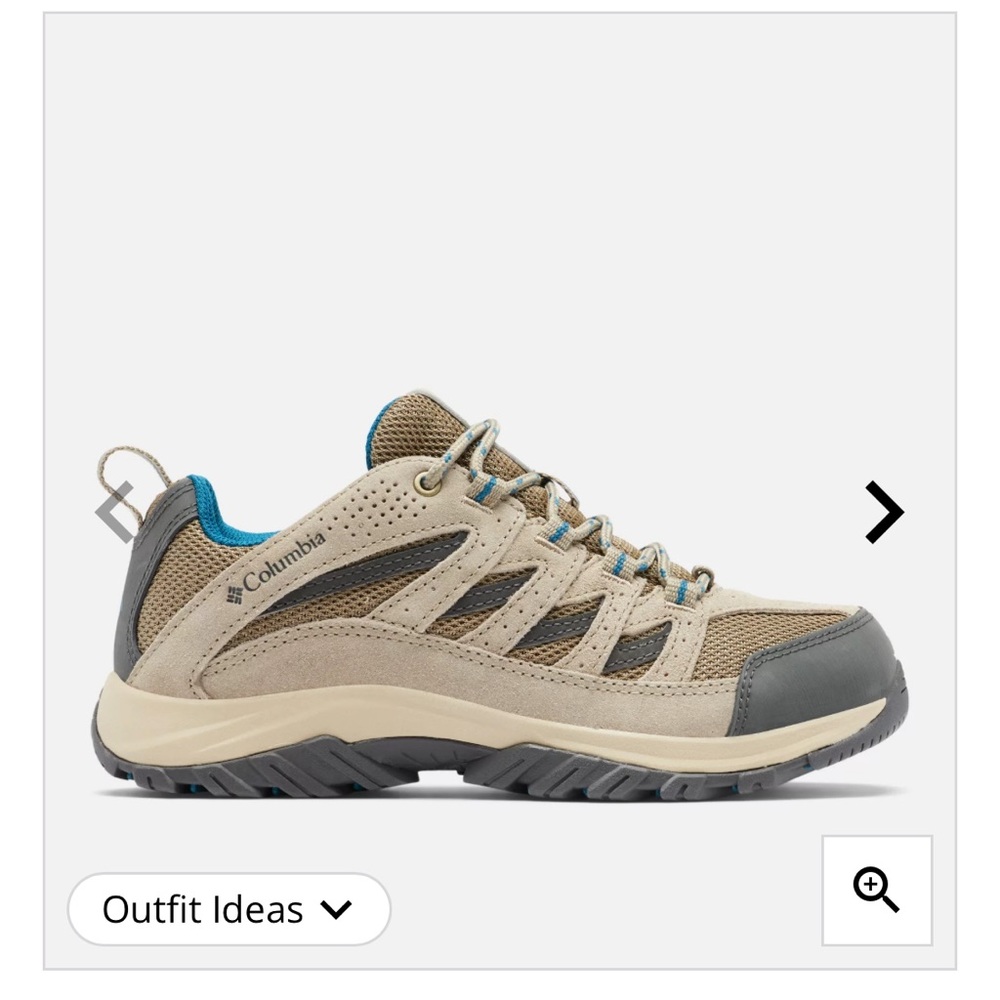 Columbia Crestwood Hiking Shoe in Pebble/Lagoon Brown Size 9